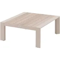 Hespéride Vierkante salontafel van aluminium met latten, ÉVASION