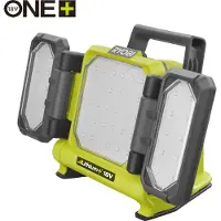 Ryobi 18V-werklamp, LED, oplaadbaar, 1,4 kg, 3000 lm, grijs/groen