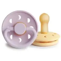 Frigg - Fopspeen 2-pack - Moon Phase - Pale Daffodil/ Soft Lilac - Latex speen