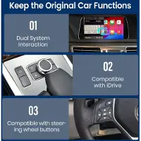 Hexinex HexinexMarket Autoradio Draadloze Carplay Android Auto met NTG 4.5 Geschikt voor Mercedes Benz A/B/C/E/CLA/GLA/GLK Round LVDS Plug-and-play