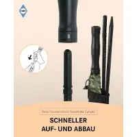 Laura Reisparasol 71 cm Compact Opvouwbaar UV50+ Strandparasol & Paraplu 2-in-1 Lichtgewicht Windbestendig 725g – Koffer, Camping & Reizen – Olive Combi –