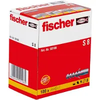 Fischer plug S8 - nylon muurplug - 8x40 mm - 100 stuks
