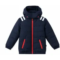 Ducksday - Winterjas - Sherpa fleece - waterdicht - winddicht - Skijas -Unisex - Donkerblauw - maat 158/164 - 14 jaar