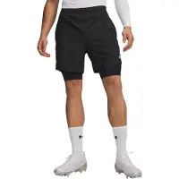 Under Armour relaxed fit sportshorts in dubbele-laagjeslook