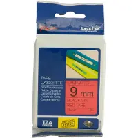 Brother TZe-421 Tape Zwart op rood (9 mm)