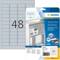Herma Etiketten 4221 Klevend A4 Zilver 45,7 x 21,2 mm 25 Vellen à 48 Etiketten