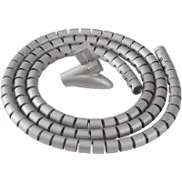 Fellowes Kabelbündler Cable Zip, silber, Länge: 2,0 m Kabelführungs- und Schutzsystem, Durchmesser: 20 mm