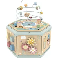 Tooky Toy 7-in-1 houten activiteitenkubus + 2 jaar 31 x 27,4 x 35 cm