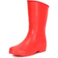 Ladeheid Dames Regenlaarzen - Gevoerd en Waterdicht - EVA - LA-DW-MooieShort - Rood - 37