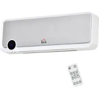 HOMCOM -Wandverwarming-PP-56x11,7x18,5cm-Wit, Zilver