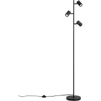 QAZQA Moderne Vloerlamp Zwart 3-Lichts - Jeana