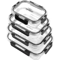 Zyliss Vershoudbakjes Glass Container Set Clear (4-delig)