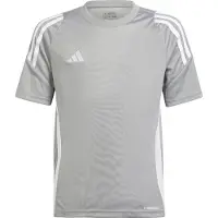 Adidas Tiro 24 Voetbalshirt Kids Lichtgrijs Wit