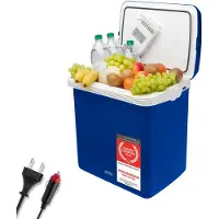 TZS First Austria Elektrische Koelbox - 32L - 12V en 230 volt - Frigobox -Koelen en Verwarmen - Blauw