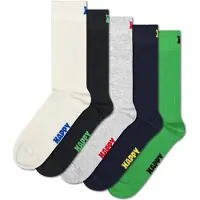 Happy socks Sokken donkerblauw / lichtgrijs / grasgroen / zwart / wit