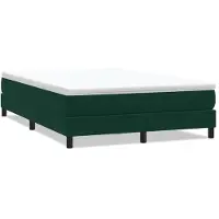 vidaXL Boxspring zonder matras fluweel donkergroen 160x210 cm