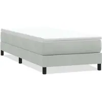 vidaXL Boxspringbed zonder matras 80x210 cm fluweel lichtgrijs
