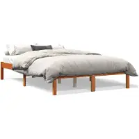 vidaXL Massief houten bed zonder matras, wasbruin, 140x200 cm, van grenenhout