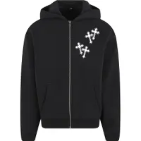 Mister tee Mary Cross Sweatshirt Met Rits