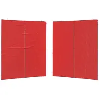vidaXL Party Tent Zijwand 2 st 200 x 195 cm Rood PE en staal