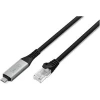 Digitus USB-C naar RJ45 adapterkabel Cat. 6A S/FTP, 1 Gbit/s, USB 3.2 Gen1, LSZH, 3 m