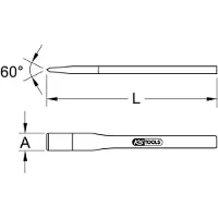 Ks Tools BRONZEPlus muisserbeitel, 32 x 300 mm 963.2459