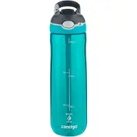 CONTIGO Ashland Autospout Waterfles met rietje | Grote BPA-vrije Drinkfles van 720ml | Sportfles | Lekvrije Drinkfles | Ideaal voor School, de Sportschool, Fiets, Hardlopen, Wandelen | Scuba