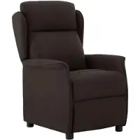 vidaXL Ligstoel Donkerbruin Polyester