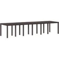 vidaXL Tuin Tafel Bruin 350 x 100 x 74 cm poly rattan
