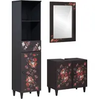 vidaXL Badkamerkast set 3 st Massief Mango Hout