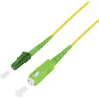 Logilink FPSLS11 Glasvezel Optische vezel Aansluitkabel 100 m Geel [1x SC APC-stekker - 1x LC APC-stekker] 9/125 µ Singlemode OS2
