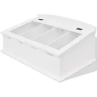 vidaXL Besteklade MDF wit barok stijl