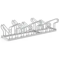 WSM -hangparkeerplaats, 2-zijdig, voor banden tot B 55 mm, B 1750 x D 3200 x H 500 mm, thermisch verzinkt staal, 10 parkeervakken, gedemonteerd