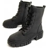 Montevita platformlaars Militar Suav zwart