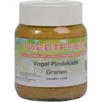 Tweetfeed Vogelpindakaas zonder zout 360 gram GP Granen in glazen pot