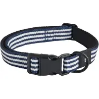 HAY Dogs Collar Flat Halsband M|L | Blue and white stripe