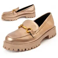 Montevita platform mocassin Macca3 In Goudkleurig