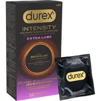 Durex Intensity Extra Glijmiddel Condooms - 10 stuks - Nieuwste generatie ultradunne, latexvrije condooms – Gedeelde lichaamswarmte