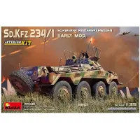 Mini art Modelbouwpakket Militaire voertuigen - 35410 Sd.Kfz.234/1 Schwerer Panzerspähwagen - Vroege Productie met Volledig Interieur Plastic - 1:35 - Modelbouw