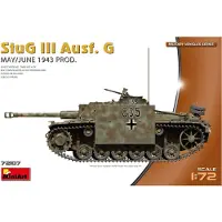 Mini art Modelbouwpakket Auto - 72107 Sturmgeschütz III - StuG III Ausf. G - Mei/Juni 1943 Productie Plastic - 1:72 - Modelbouw