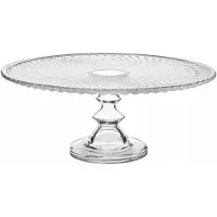 Edwanex Glazen Taartplateau Karo met Voet - 36 cm