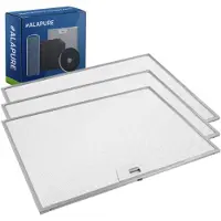 Alapure 3x Metaalfilter voor Zanussi 50287544006 403x300x8mm