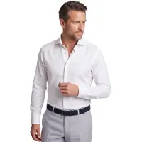 Ledub Wit slim fit overhemd tijdloos cutaway kraag