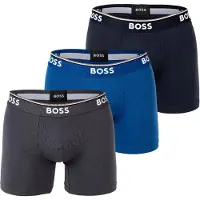 BOSS Black Boxershorts 3-pack blauw grijs katoen