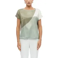 s.Oliver Blouse crème / turquoise / kaki