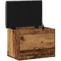 vidaXL Opbergbankje 62x42x45 cm bewerkt hout oud houtkleurig