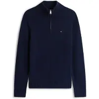 Tommy Hilfiger half zip trui donkerblauw lamswol