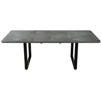 STILVORA Eettafel - Uitschuifbaar Met 3 Lengtes Voor Eetkamer En Keuken - MDF Met Metalen Poten - 140 180 220x80 Cm - Grijs
