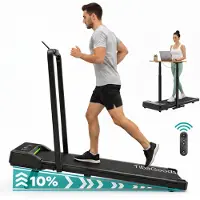 TibaGoods Loopband Inklapbaar - Hardloopband - 1-12 km/h instelbaar - 10% Hellingsfunctie - 12 Programma's - Sport - Hometrainer - Elektrisch - Walking pad - Voor Thuis