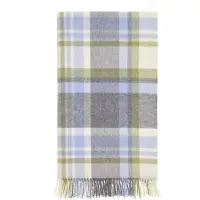 Bronte by moon Plaid Portree Grijs Lichtblauw - Merino lamswol - 140x185 - Bronte by Moon Scotland